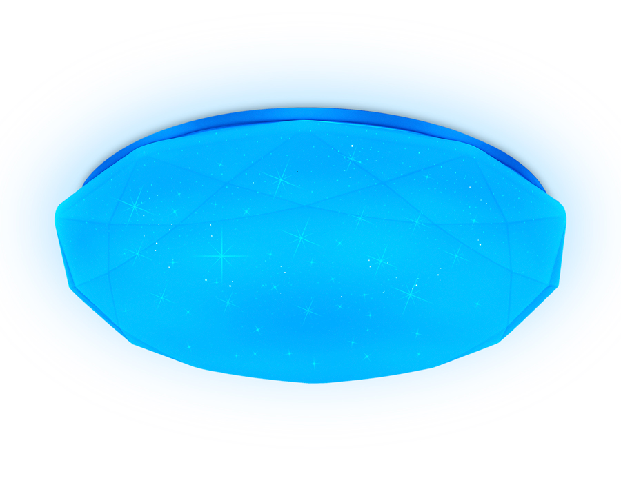 Светодиодный светильник c подсветкой RGB FF418 WH белый 80W D500*90 (ПДУ ИК)