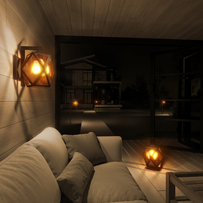 Наземный фонарь 35133F IP33 Elektrostandard Ambra черный (a056235)