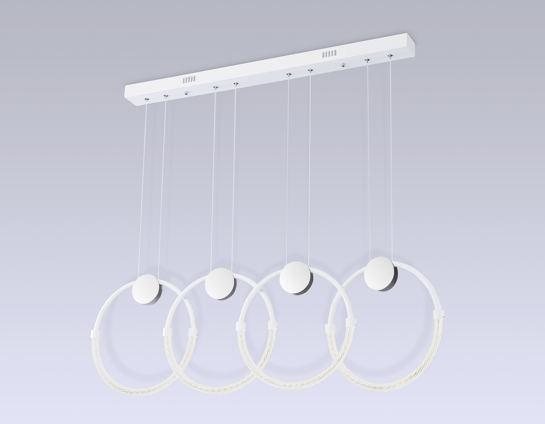 Подвесной светодиодный светильник FL10598/4 WH/CH белый/хром 4200K 45W 940*20*1200 (Без ПДУ)