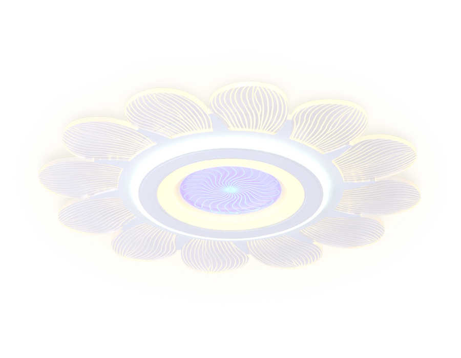 Потолочный светодиодный светильник с пультом AK4301 WH белый 105W D520*80 (ПДУ РАДИО 2.4)