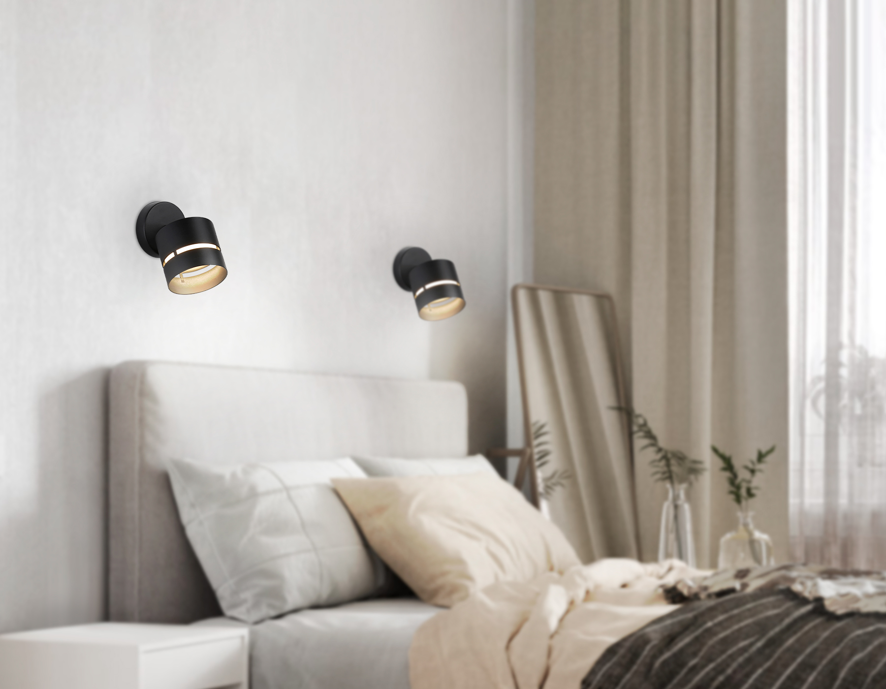 Светильник накладной поворотный со сменной лампой GU10 TN71056 BK черный GX53 max 12W D85*145