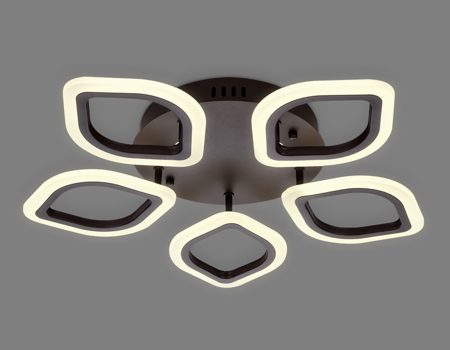 Потолочный светодиодный светильник с пультом FA443/5 CF кофе 60W 540*520*80 (ПДУ РАДИО 2.4G)