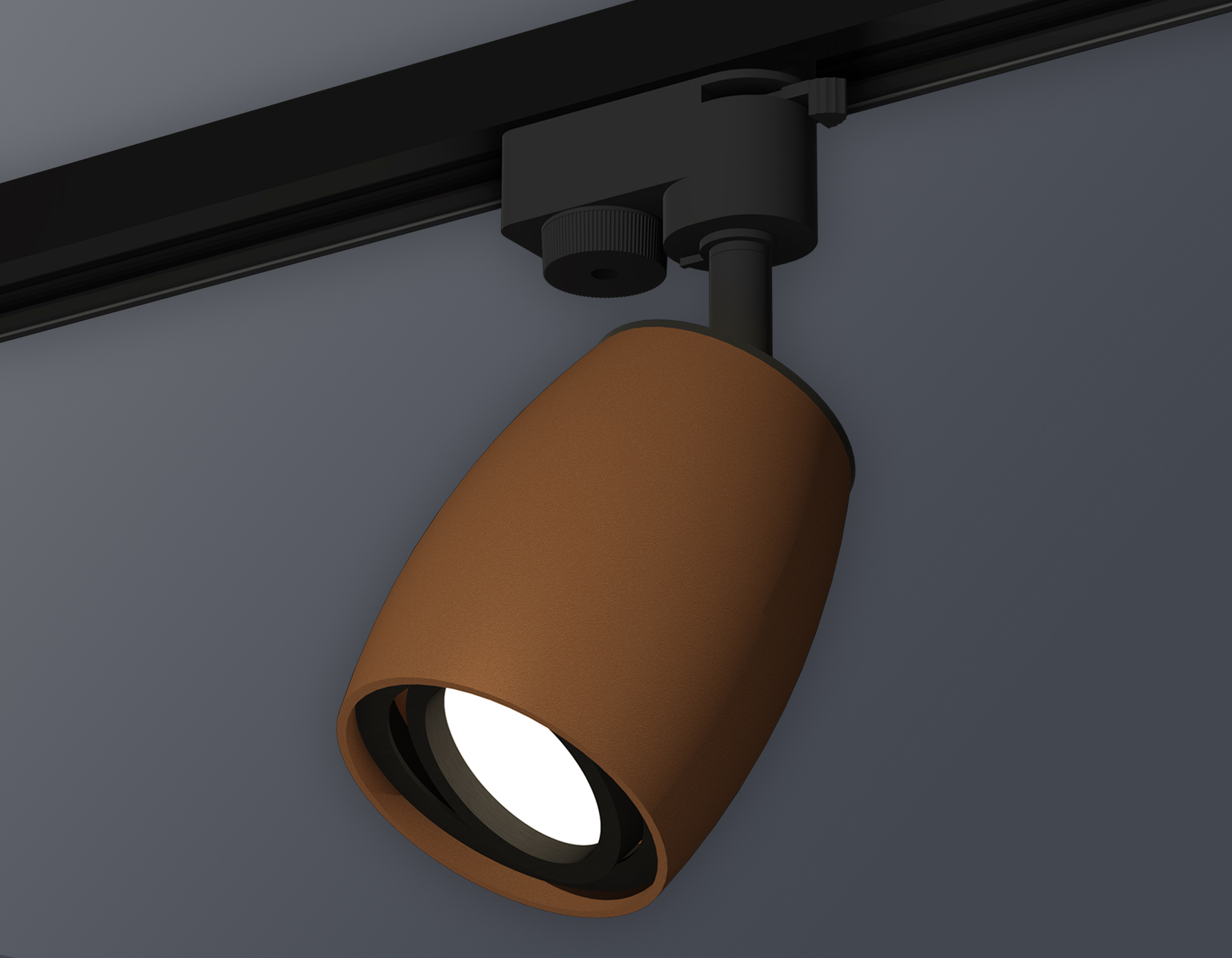 Комплект трекового однофазного светильника XT1124002 SCF/PBK кофе песок/черный полированный MR16 GU5.3 (A2521, C1124, N7002)