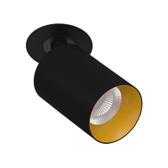 Встраиваемый поворотный светодиодный светильник Ledron SAGITONY R BASIC S60 Black-Gold (2043)