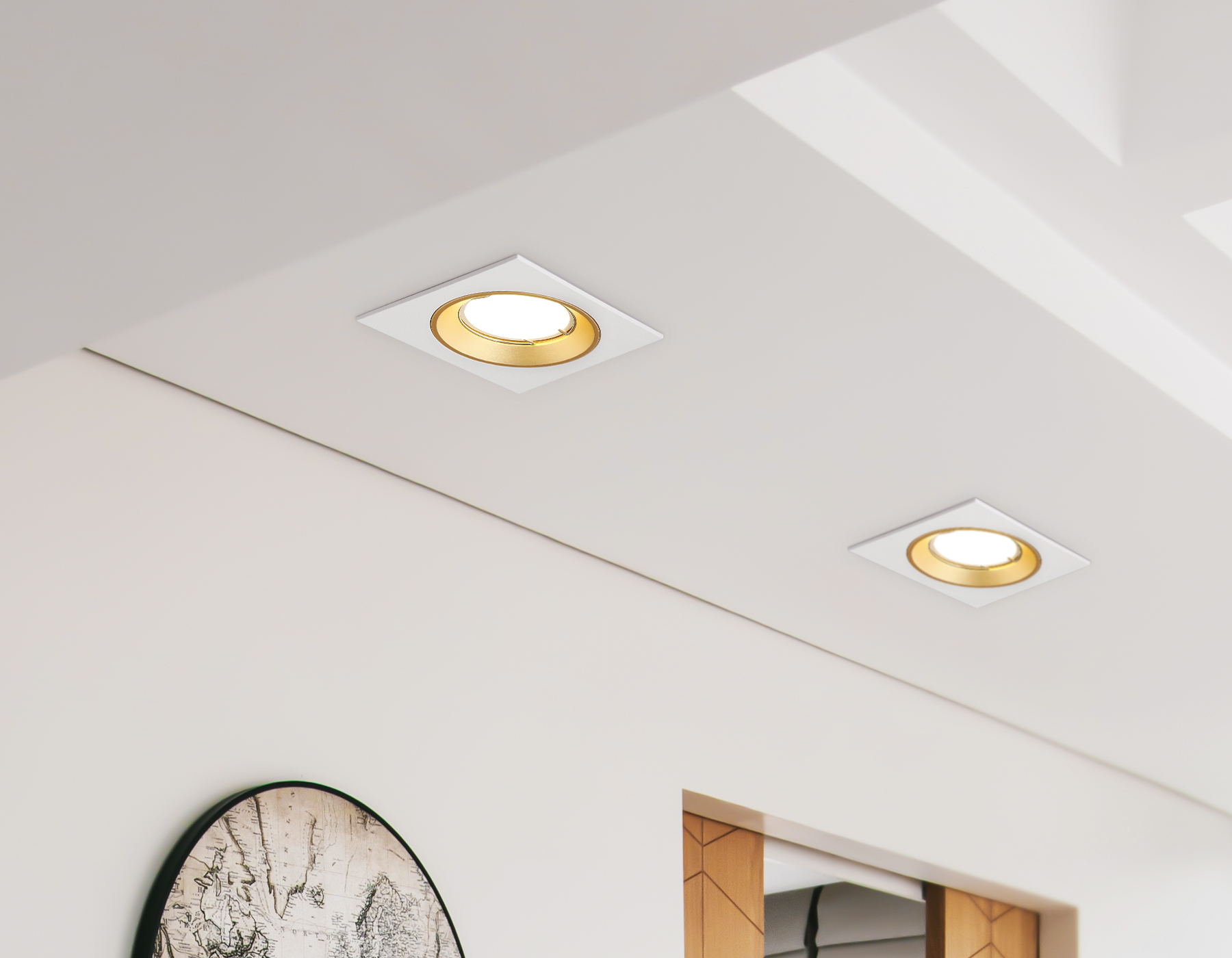 Встраиваемый точечный светильник MR16 A8926 WH/GD белый/золото MR16 GU5.3 92*92*24