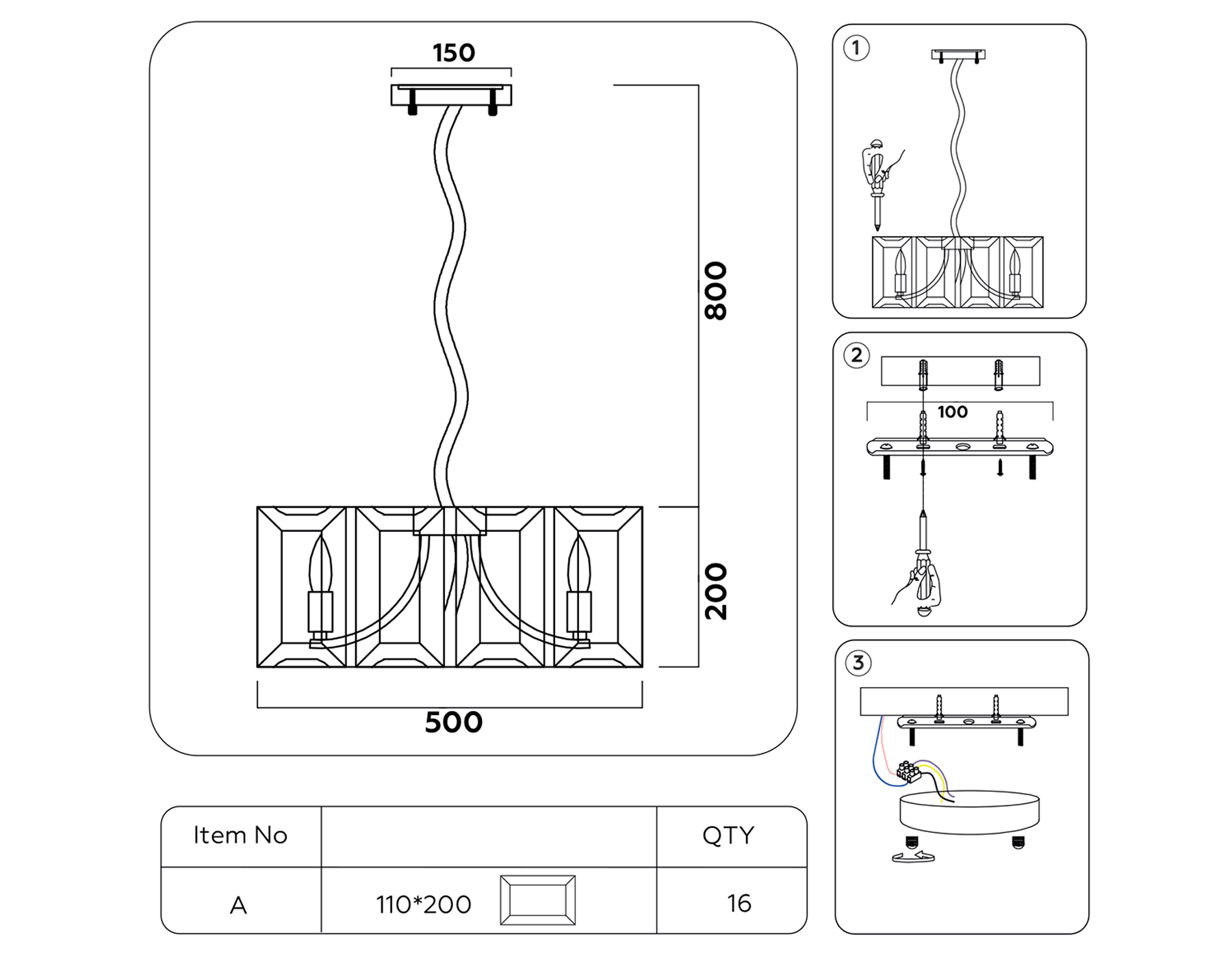 Подвесная люстра с хрусталем TR5149 GD/TI золото/янтарь E14/6 max 40W 500*500*1000