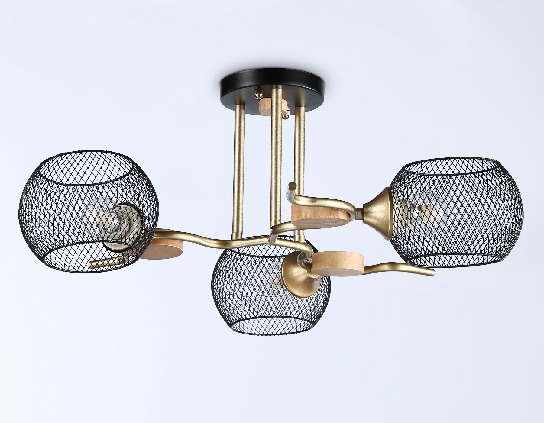 Подвесной светильник TR80164/3 BK/GD черный/золото E27/3 max 40W D580*220