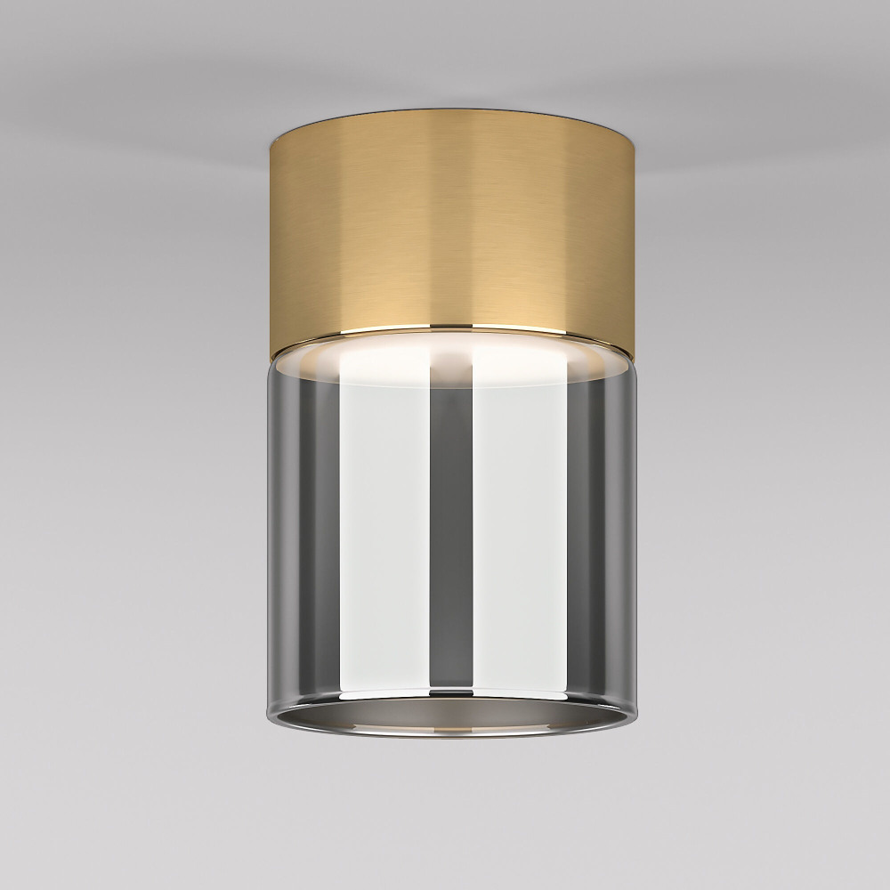 Светильник потолочный светодиодный Elektrostandard Lumen 25047LED 10W 4000К латуньдымчатый (a064708)