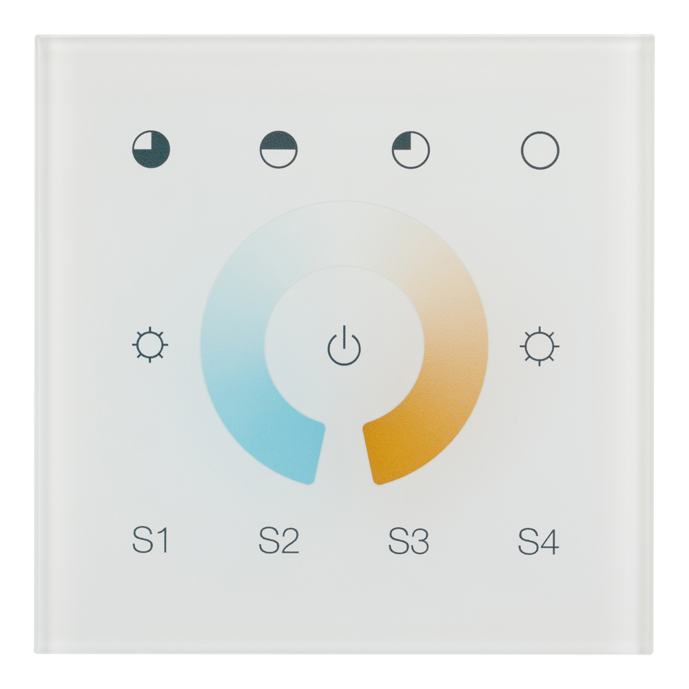 INTELLIGENT ARLIGHT Сенсорная панель DALI-901-11-1G-4SC-MIX-DT8-IN White (BUS/230V) (IARL, IP20 Пластик, 3 года) 037196