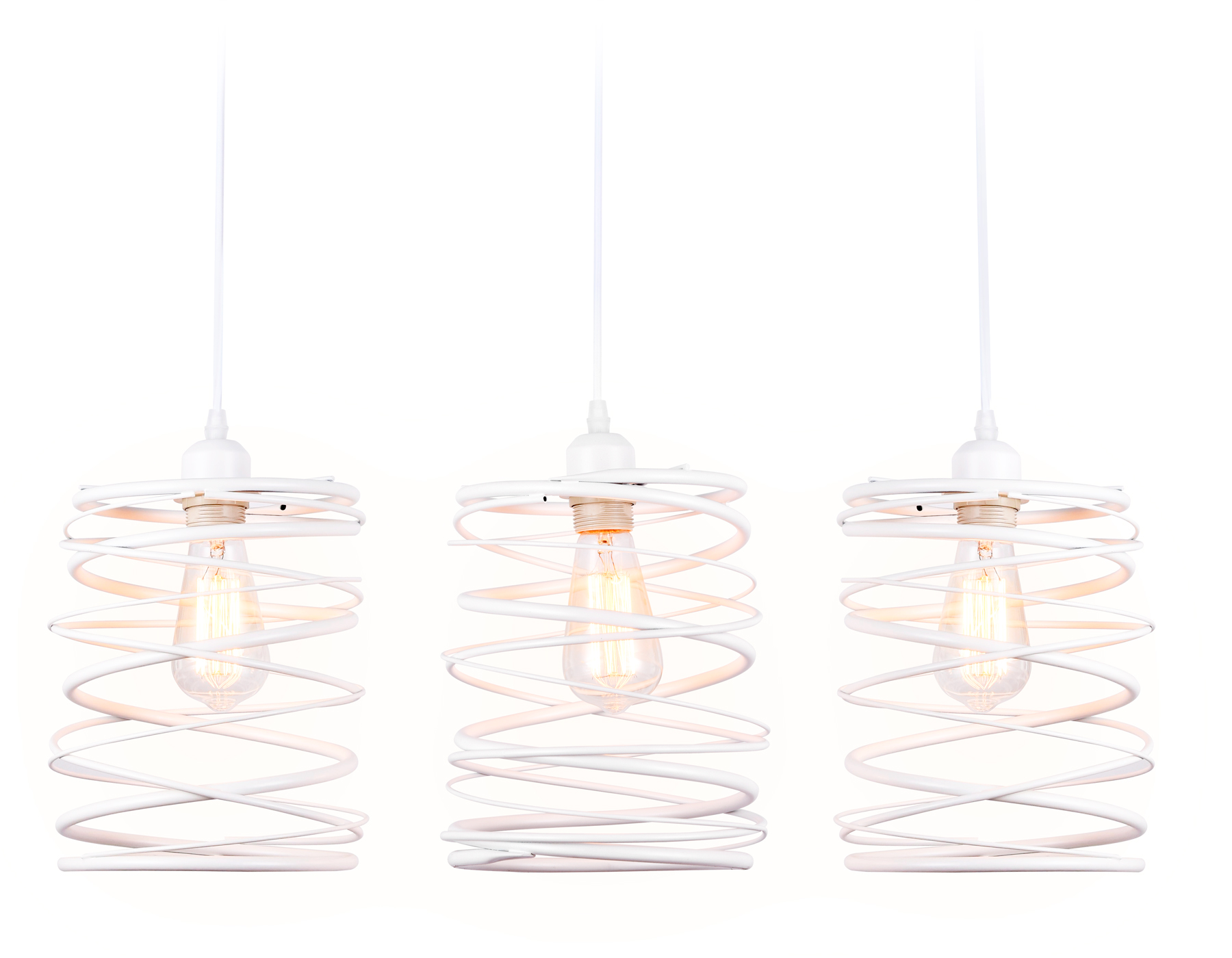 Подвесной светильник в стиле лофт TR8402/3 WH белый E27/3 max 60W 740*210*730