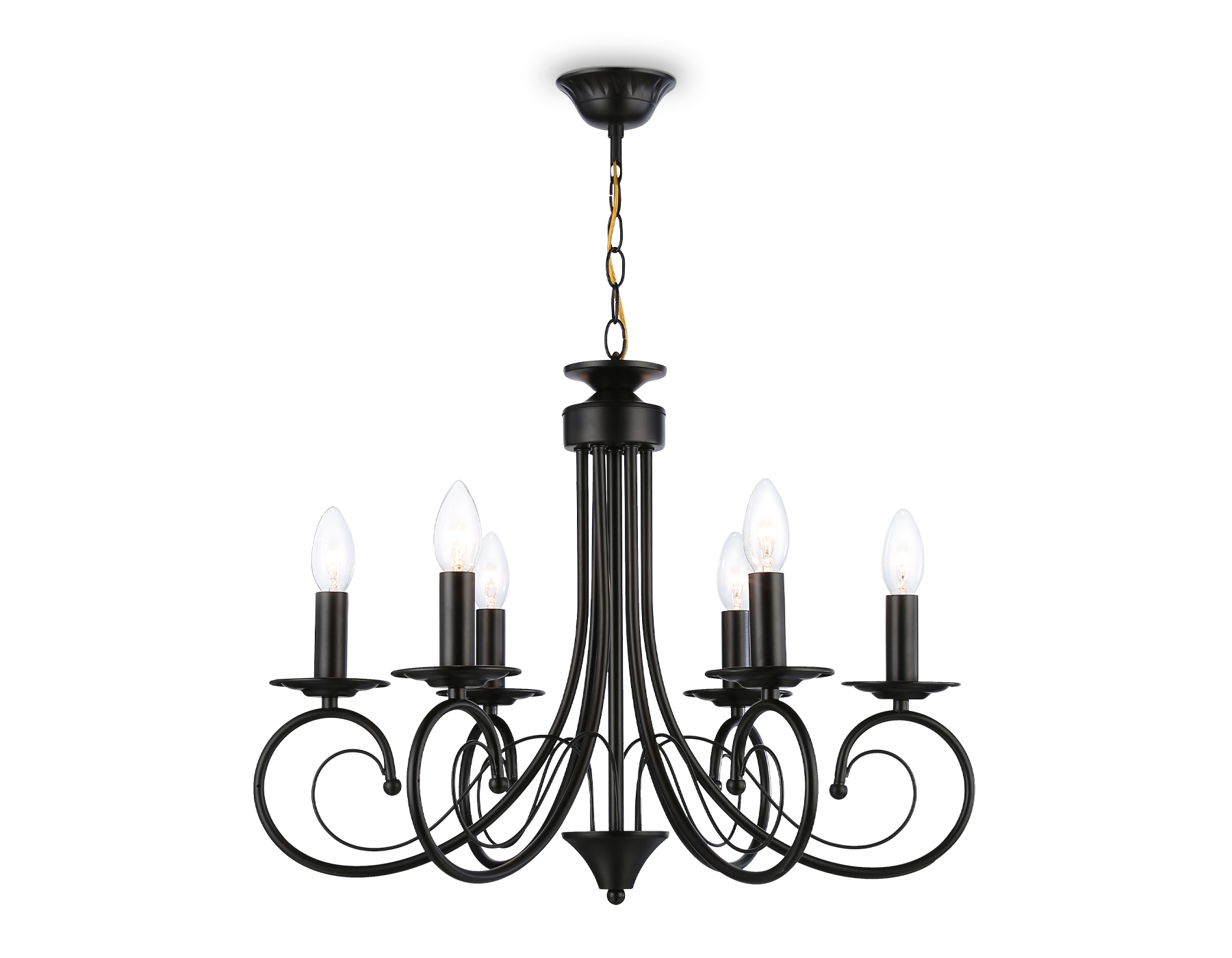 Подвесная люстра TR9612/6 BK черный E14/6 max 40W D560*650