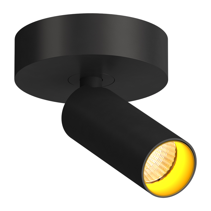 Накладной поворотный светодиодный светильник Ledron SAGITONY R1 S40 Dim Black-Gold 4000K (10853)