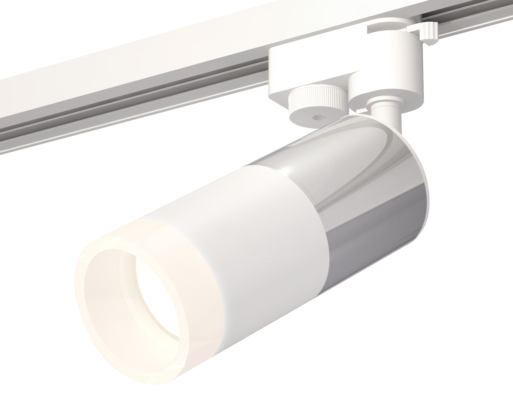 Комплект трекового однофазного светильника с акрилом XT6301051 SWH/PSL/FR белый песок/серебро полированное/белый матовый MR16 GU5.3