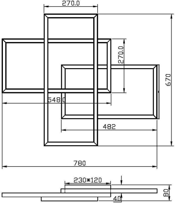 Потолочная люстра светодиодная Maytoni Line MOD016CL-L80BK (mod016cl-l80bk)