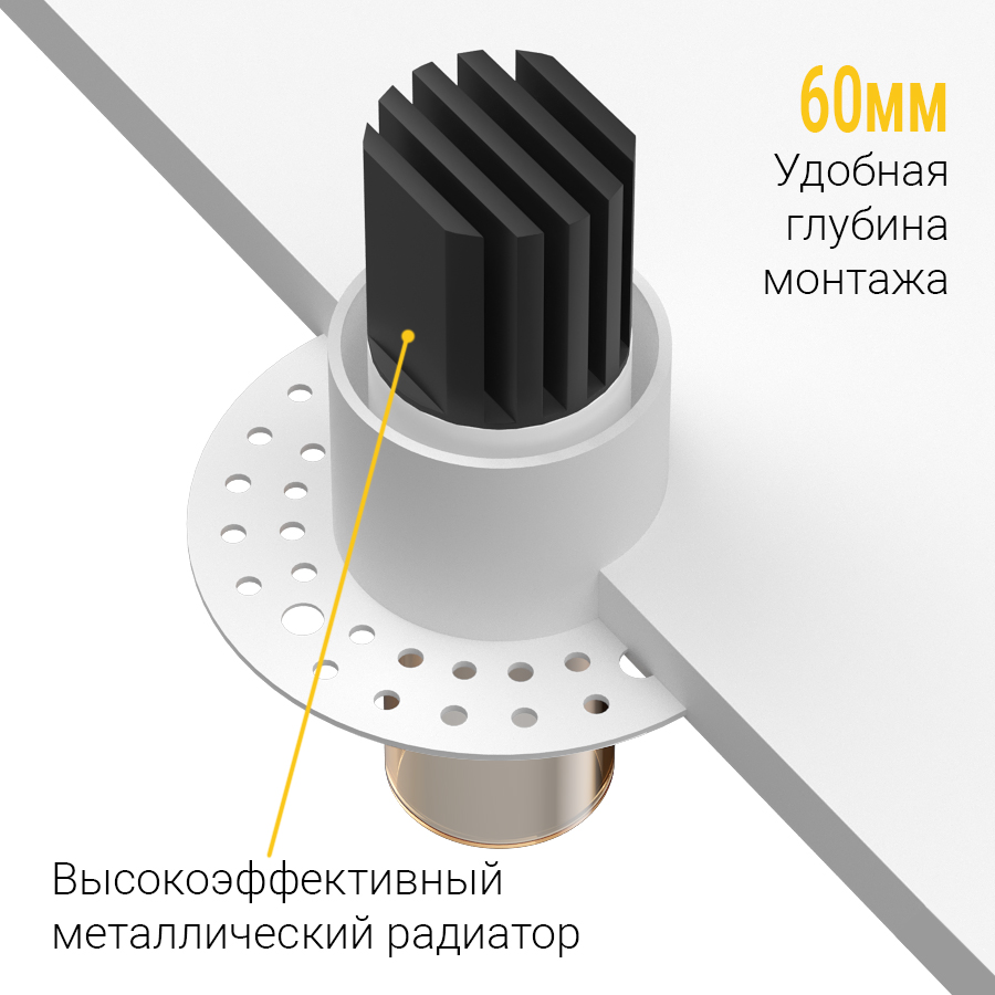 Встраиваемый светодиодный светильник Ledron SL742177W WhiteAmber (2316)