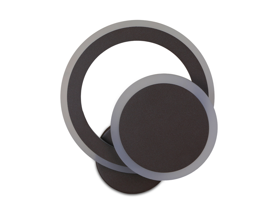 Настенный светодиодный светильник с выключателем FA561 CF/S кофе/песок LED 3000K/6400K 24W 200*200*60