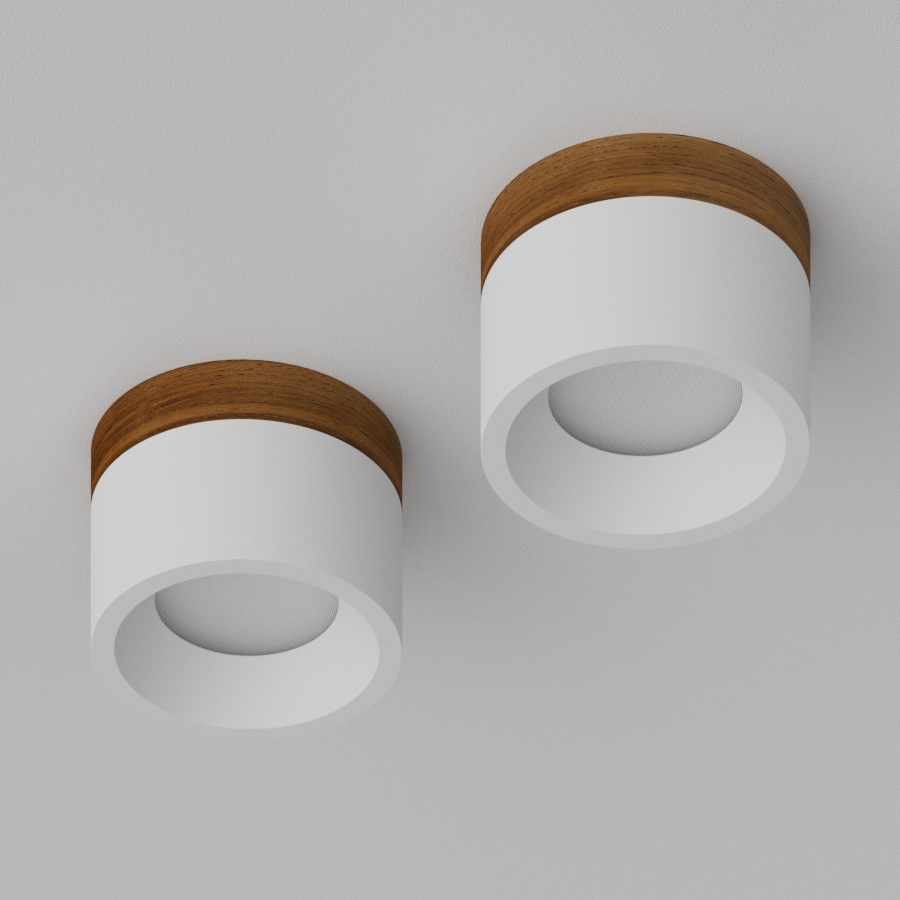 Накладной светодиодный светильник Ledron SUITABLE MIDDLE Wooden White (4426)