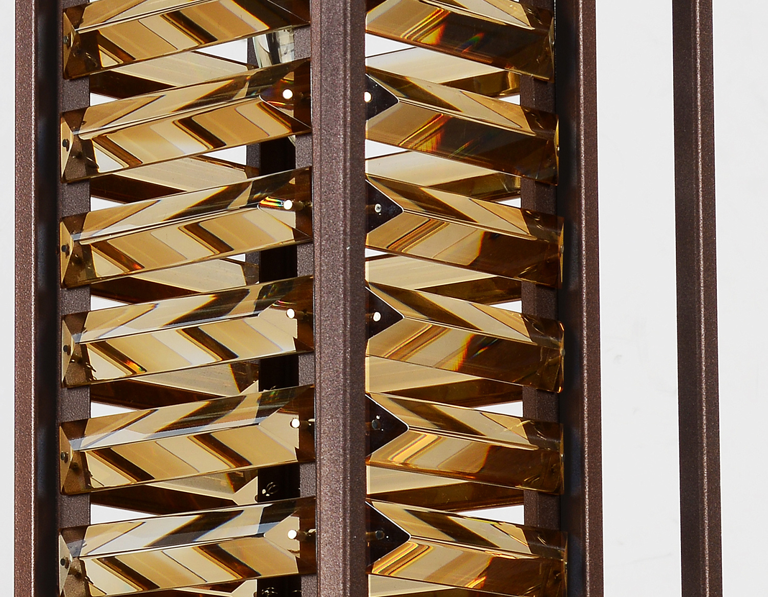 Подвесной светильник с хрусталем TR5043 CF/TI кофе/янтарь E14/1 max 40W 180*180*760