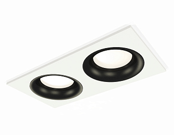 Комплект встраиваемого светильника XC7635002 SWH/PBK белый песок/черный полированный MR16 GU5.3 (C7635, N7011)