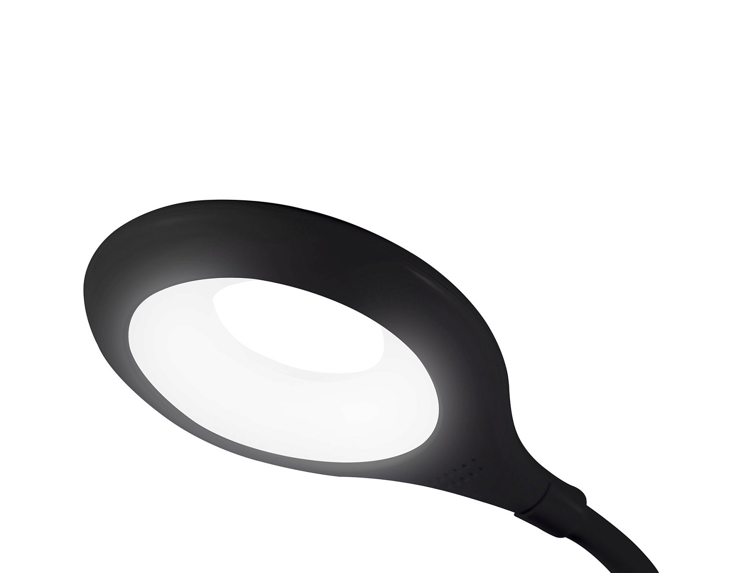 Светодиодная настольная лампа с прищепкой, гибкой ножкой и аккумуляторной батареей DE703 BK черный LED 3000-6000K 6W