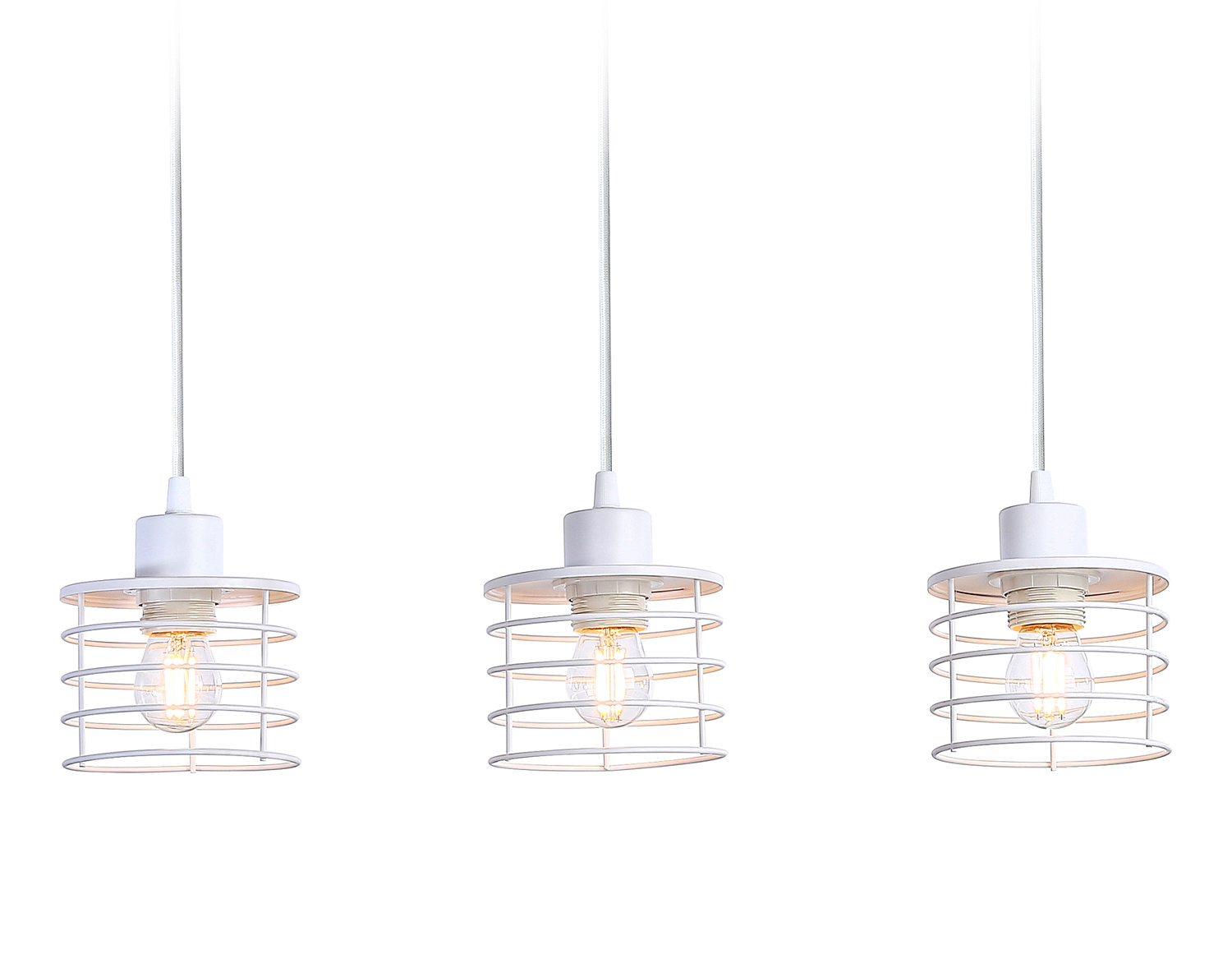 Подвесной светильник в стиле лофт TR8072/3 WH белый E27*3 max 40W 582*120*1040