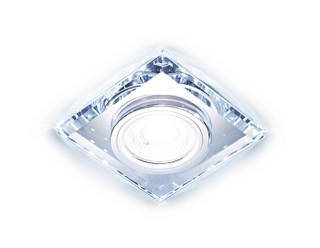 Встраиваемый точечный светильник MR16 со светодиодной подсветкой S215 CL хром/прозрачный /MR16+3W(LED COLD)