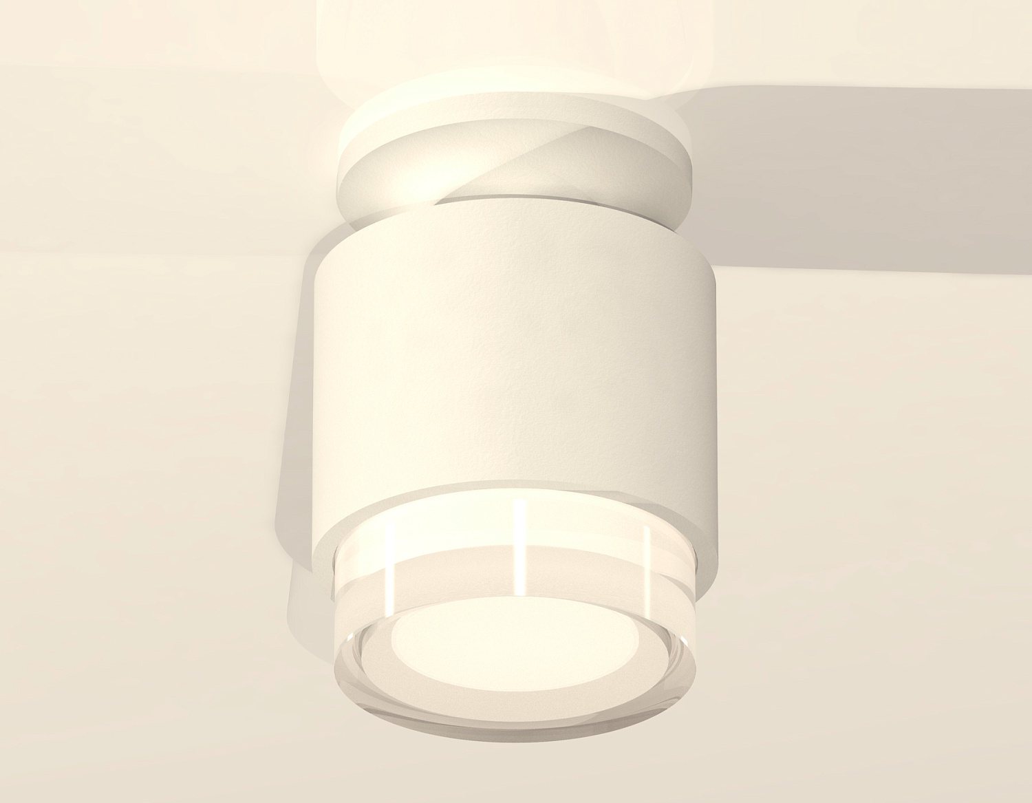 Комплект накладного светильника с акрилом XS7510045 SWH/FR/CL белый песок/белый матовый/прозрачный MR16 GU5.3 (N7925, C7510, N7160)