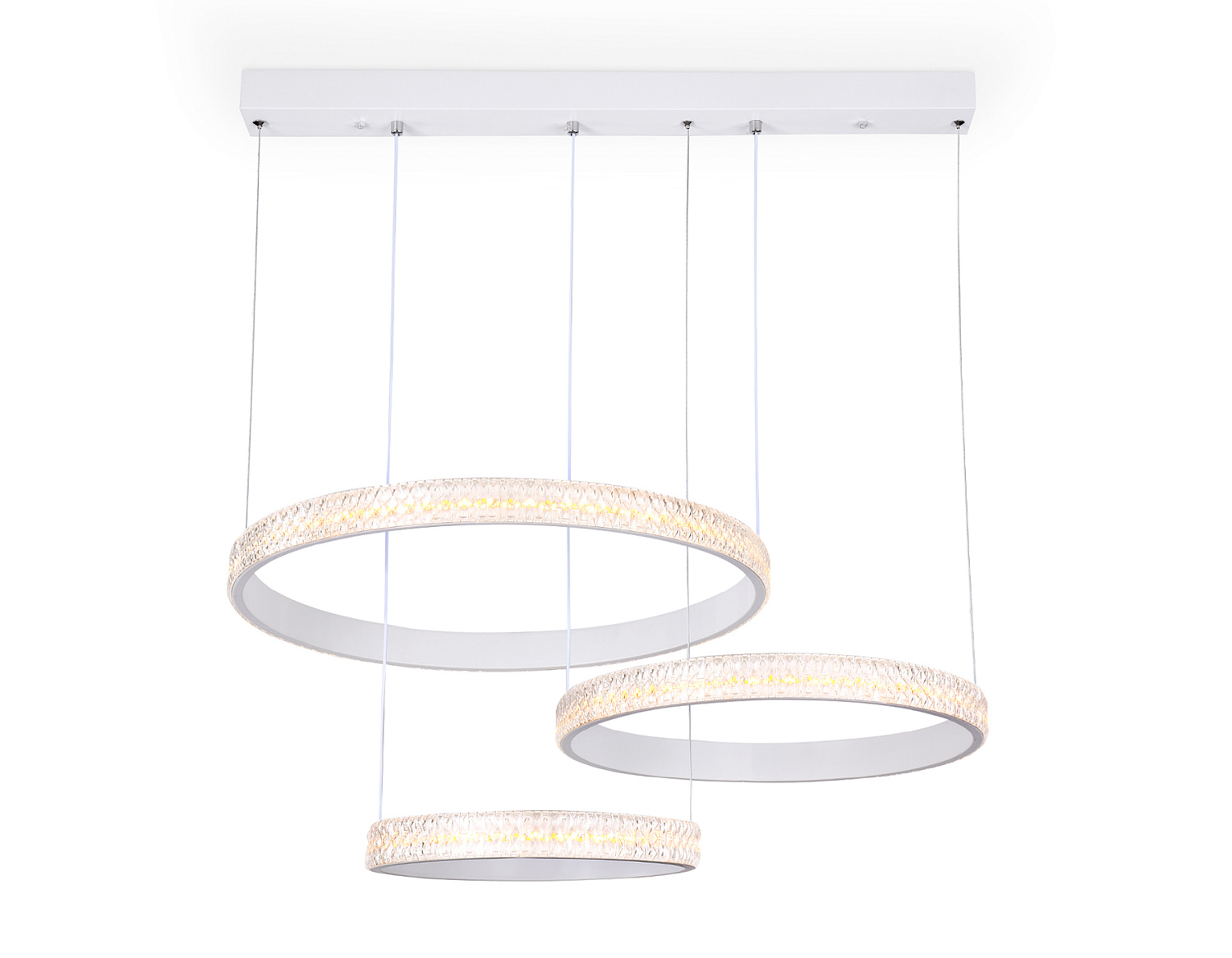 Подвесной светодиодный светильник с пультом FA6161 WH белый 99W 720*500*900 (ПДУ РАДИО 2.4)