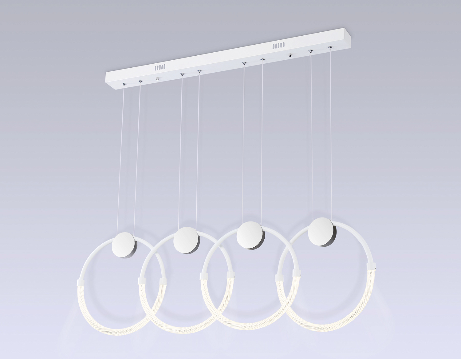 Подвесной светодиодный светильник FL10598/4 WH/CH белый/хром 4200K 45W 940*20*1200 (Без ПДУ)