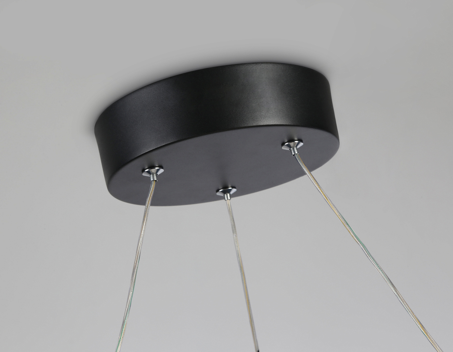 Подвесной светодиодный светильник с пультом FL51775/2+6 BK черный 3000K/4200K/6400K 58W D600/380*1200 (ПДУ ИК)