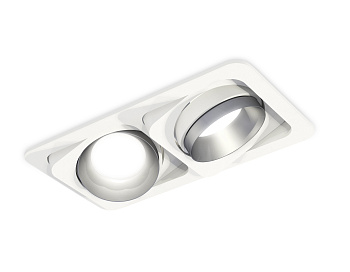 Комплект встраиваемого поворотного светильника XC7663023 SWH/MCH белый песок/хром матовый MR16 GU5.3 (C7663, N7033)