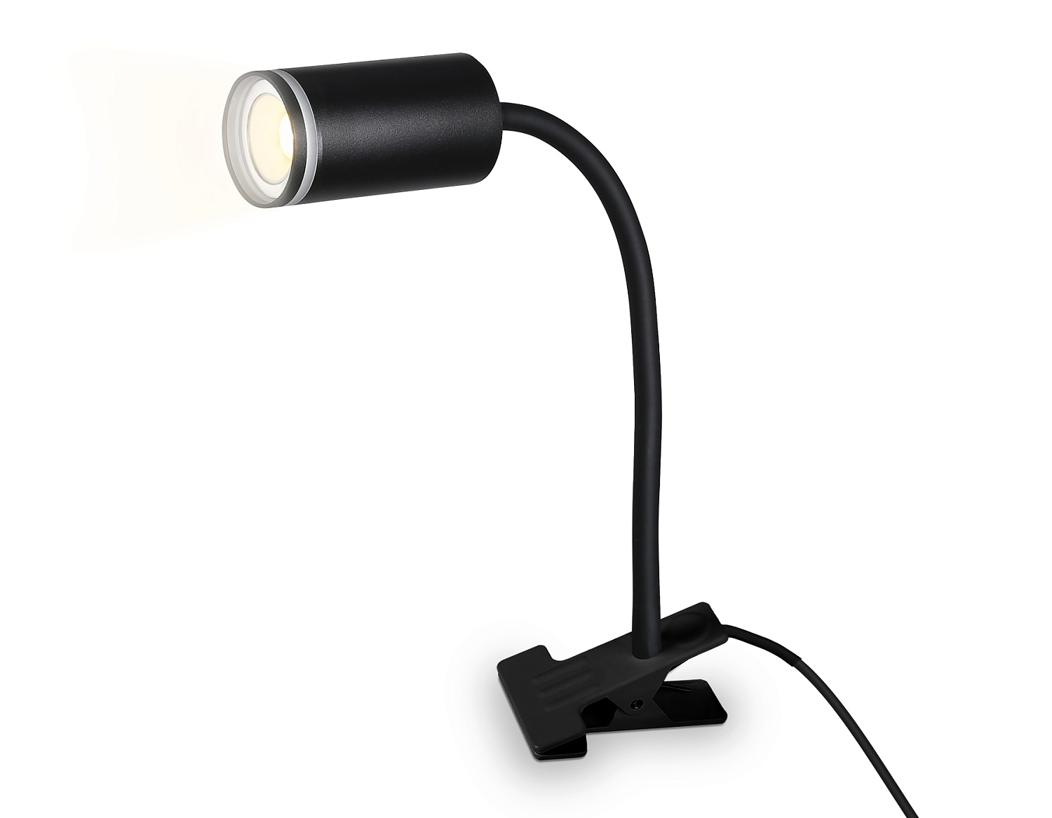 Светильник переносной на прищепке с выключателем FW2468 BK черный GU10 max 12W D55*L100*H300