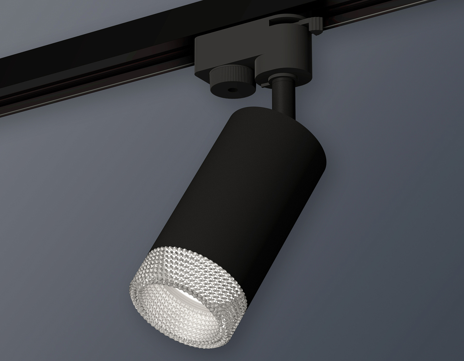 Комплект трекового однофазного светильника XT6323080 SBK/CL черный песок/прозрачный MR16 GU5.3 (A2521, C6323, N6150)