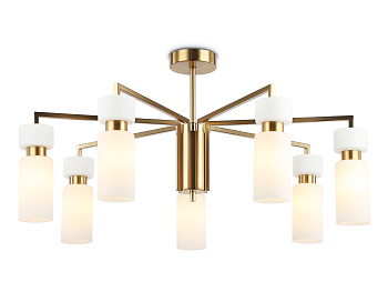Люстра на штанге LH56126/7 BS/FR латунь/белый матовый E14*7 max 40W D705*350