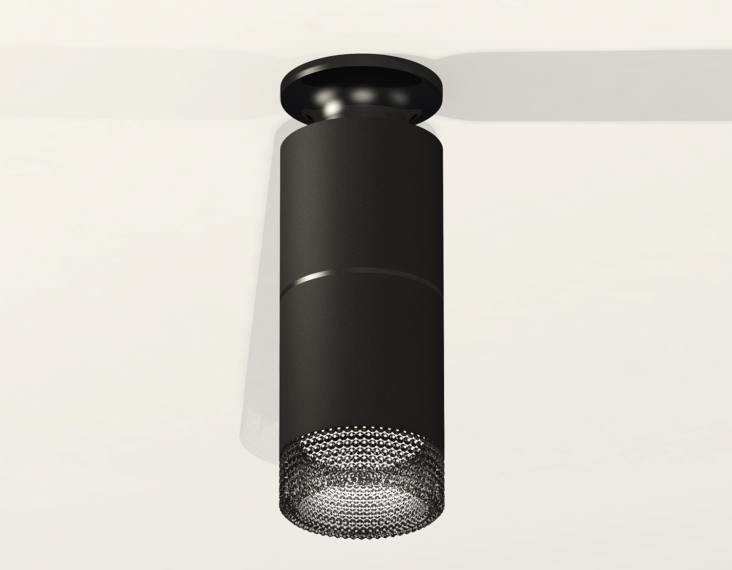 Комплект накладного светильника с композитным хрусталем XS6302202 SBK/PBK/BK черный песок/черный полированный/тонированный MR16 GU5.3