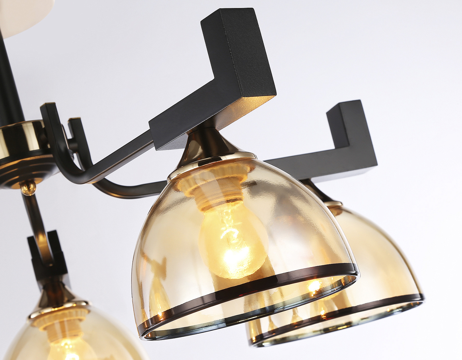 Подвесная люстра TR9099/5 BK/GD/TI черный/золото/янтарь E27*5 max 40W D600*316