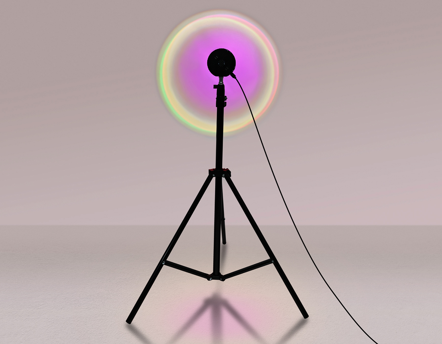 Атмосферная светодиодная настольная лампа с пультом DE8387 BK черный LED RGB 3W (ПДУ RGB)