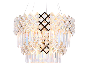 Подвесная люстра с хрусталем TR5275/8 GD/CL золото/прозрачный E14/8 max 40W D520*880