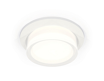 Комплект встраиваемого светильника с акрилом XC6512063 SWH/FR/CL белый песок/белый матовый/прозрачный MR16 GU5.3 (C6512, N6241)