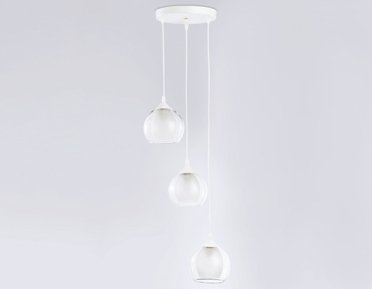 Подвесной светильник TR3540/3 WH/CL/FR белый/прозрачный/белый матовый E27*3 max 40W D281*800