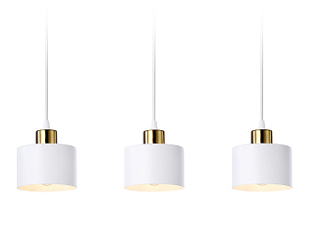 Подвесной светильник в стиле лофт TR8117/3 WH/BS белый/латунь E27*3 max 40W 580*120*970