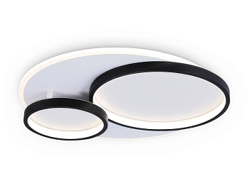 Настенно-потолочный светодиодный светильник с пультом FA7719 WH/BK белый/черный 3000K-6400K 64W 490*470*90 (ПДУ РАДИО 2.4G)