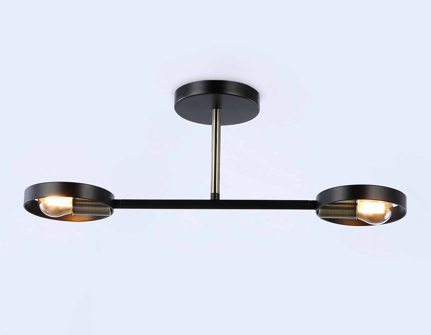 Подвесной светильник со сменной лампой TR8225/2 BK/SB черный/бронза E27/2 max 40W 510*165*190