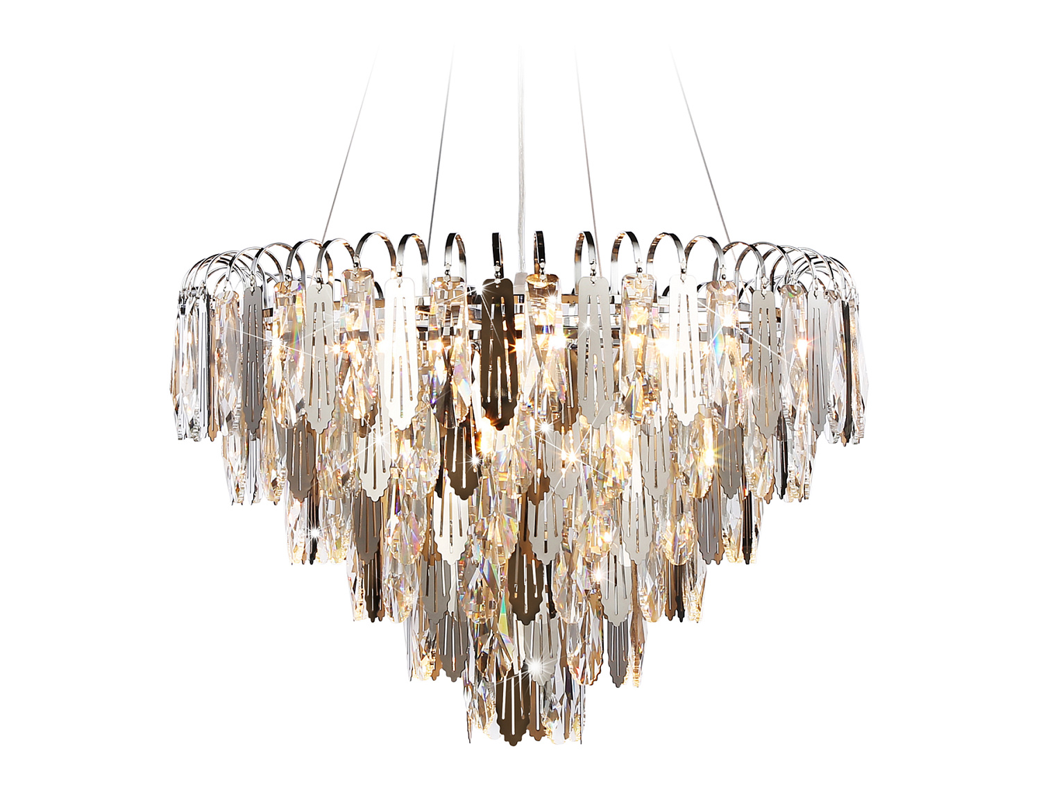 Подвесная люстра с хрусталем TR5257/11 CH/CL хром/прозрачный E27*11 max 40W D600*400