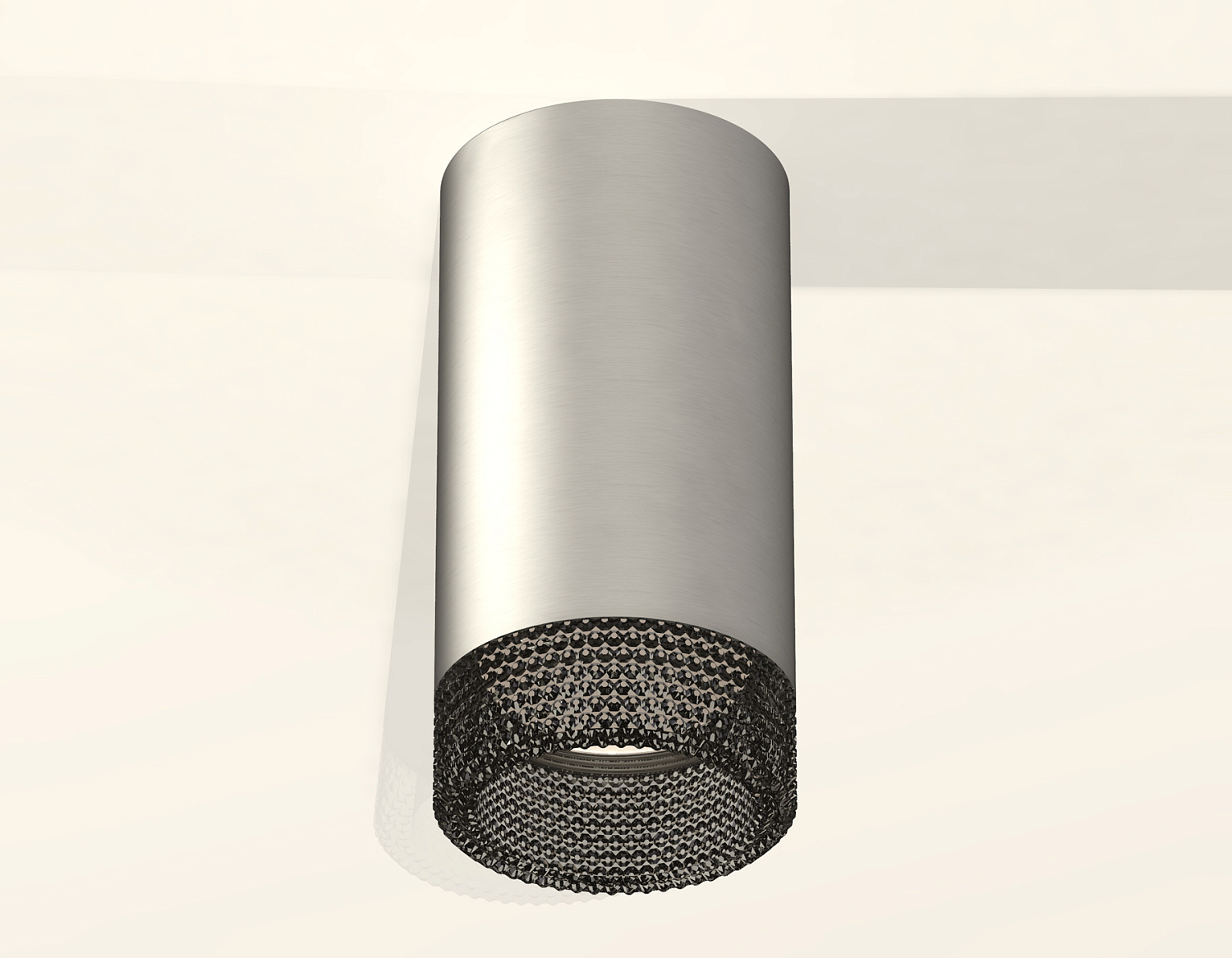 Комплект накладного светильника с композитным хрусталем XS6324020 SSL/BK серебро песок/тонированный MR16 GU5.3 (C6324, N6151)