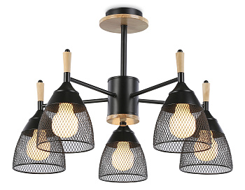 Подвесная люстра TR8015/5 BK черный E27*5 max 40W D600*385