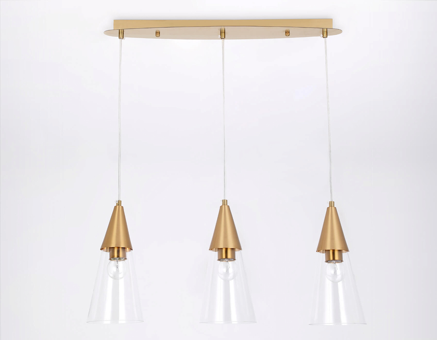 Подвесной светильник TR3669/3 BS/CL латунь/прозрачный E14/3 max 40W 590*120*850