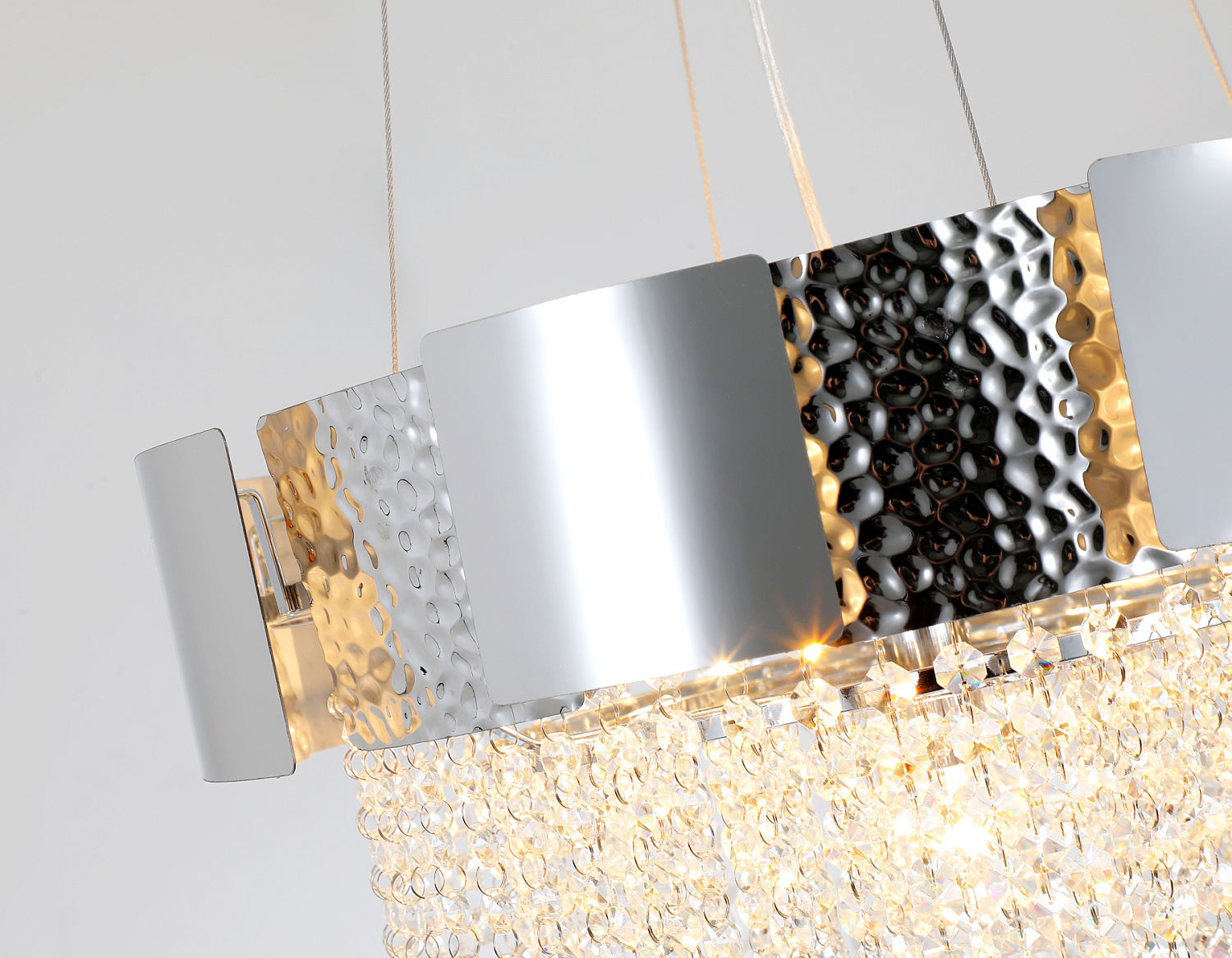 Подвесная хрустальная люстра TR5244/7 SL/CL серебро/прозрачный E14/7 max 40W D500*630