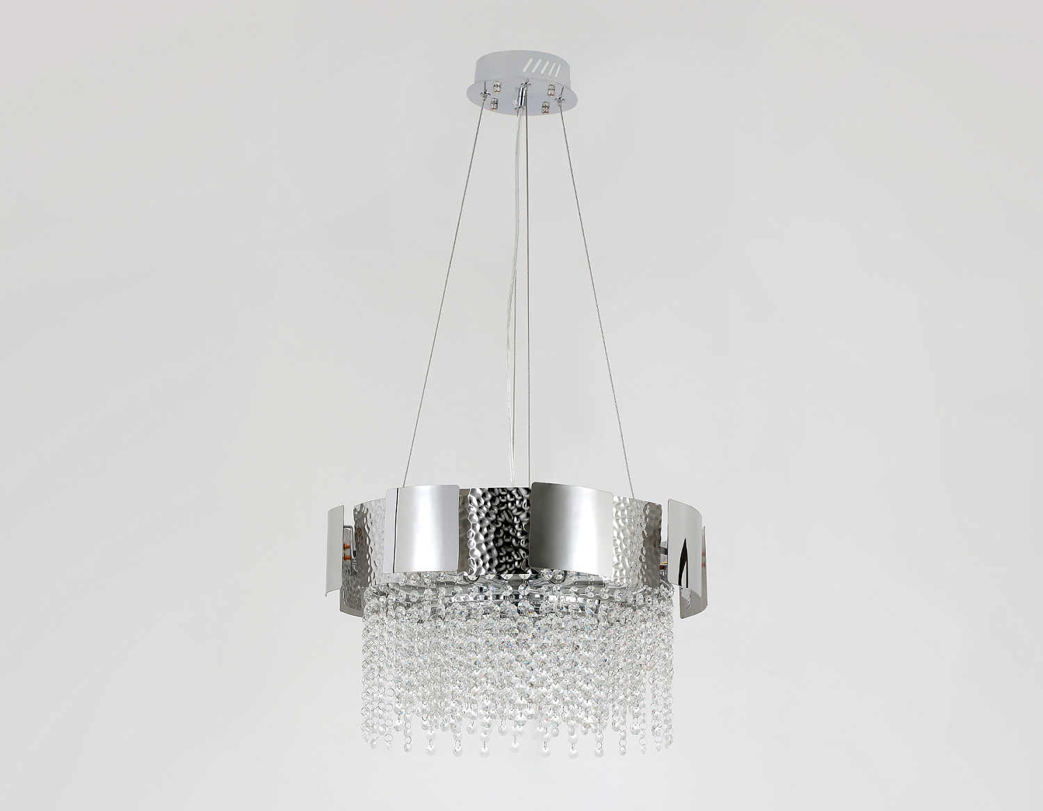 Подвесная хрустальная люстра TR5244/7 SL/CL серебро/прозрачный E14/7 max 40W D500*630