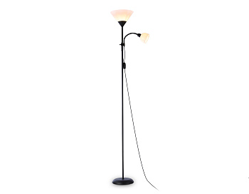 Светильник напольный с выключателем на проводе TR97629/2 BK черный E27+E14 max 40W D245/100*1770